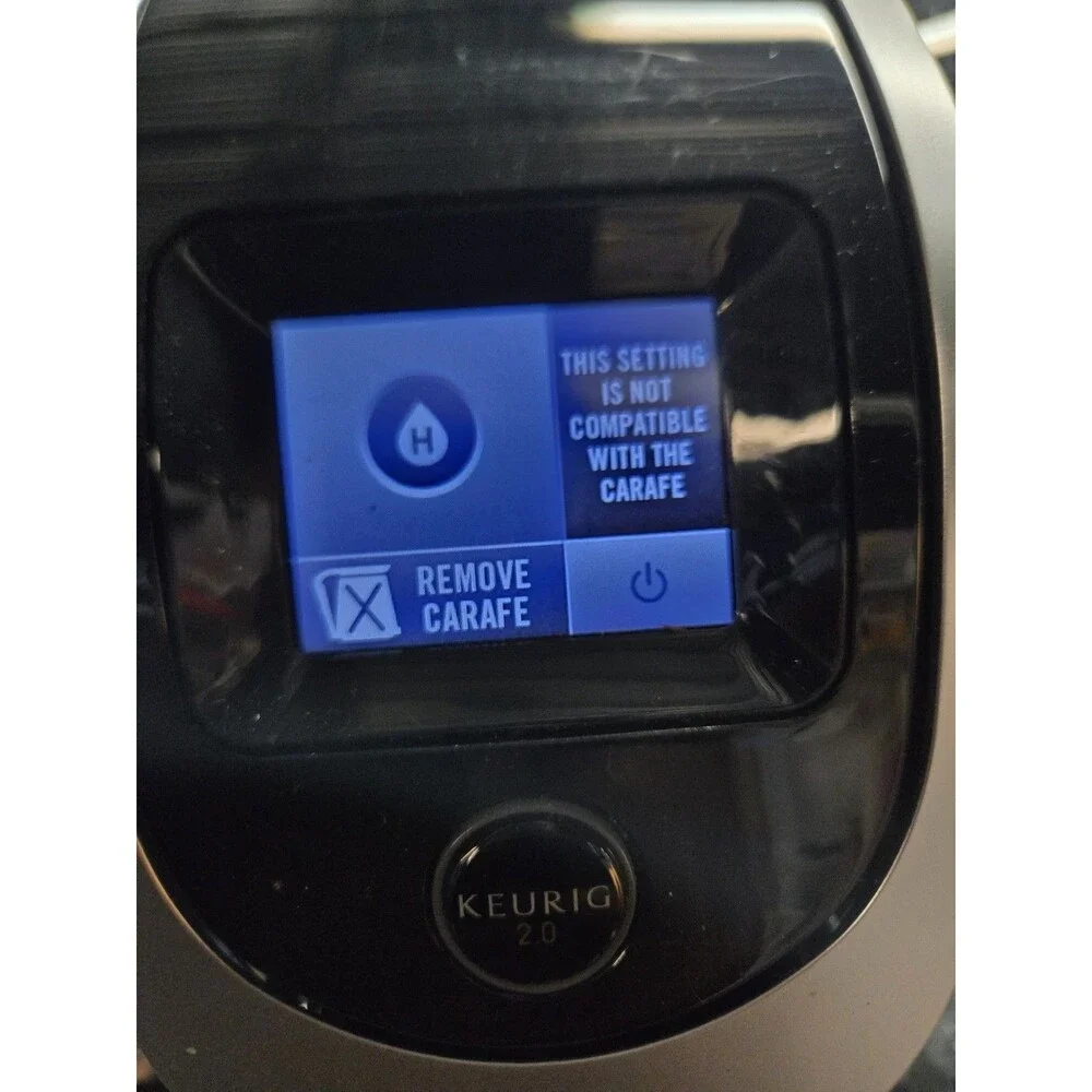 Keurig 2.0 K-300 Pod Coffee Machine Black w/Carafe and Drip Tray Digital Display
